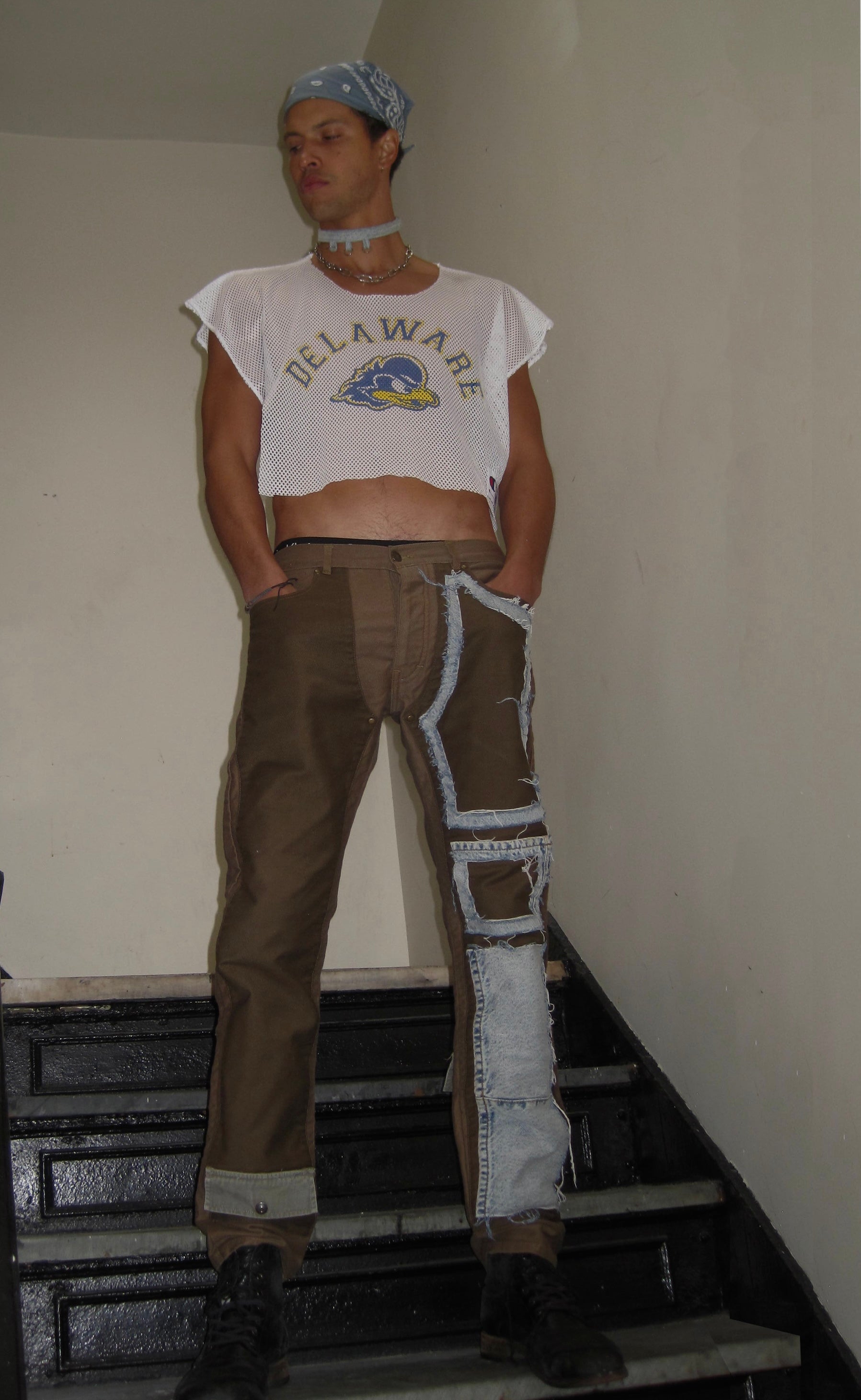 Denim Patchwork Pant