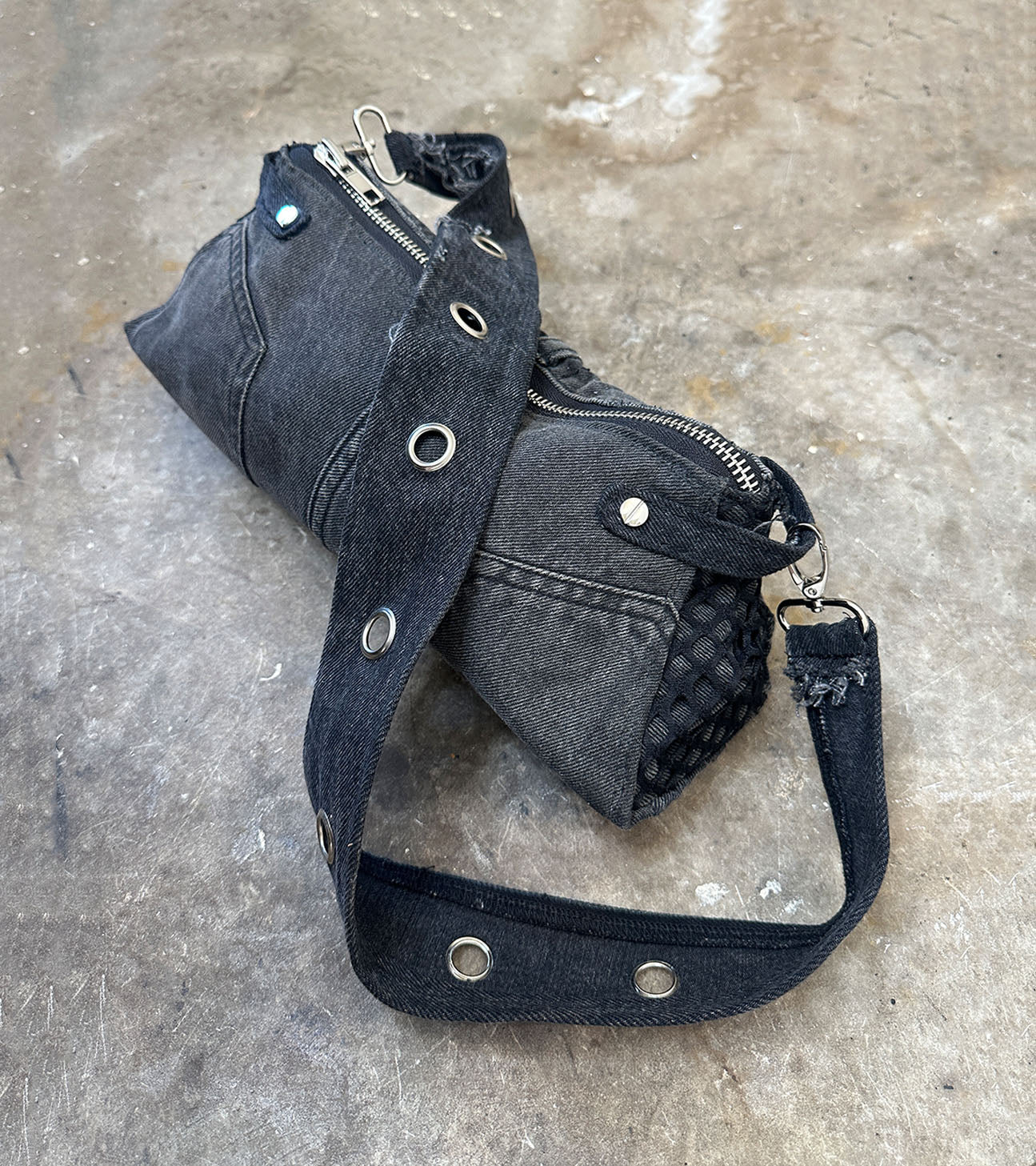 Charcoal Denim Bag
