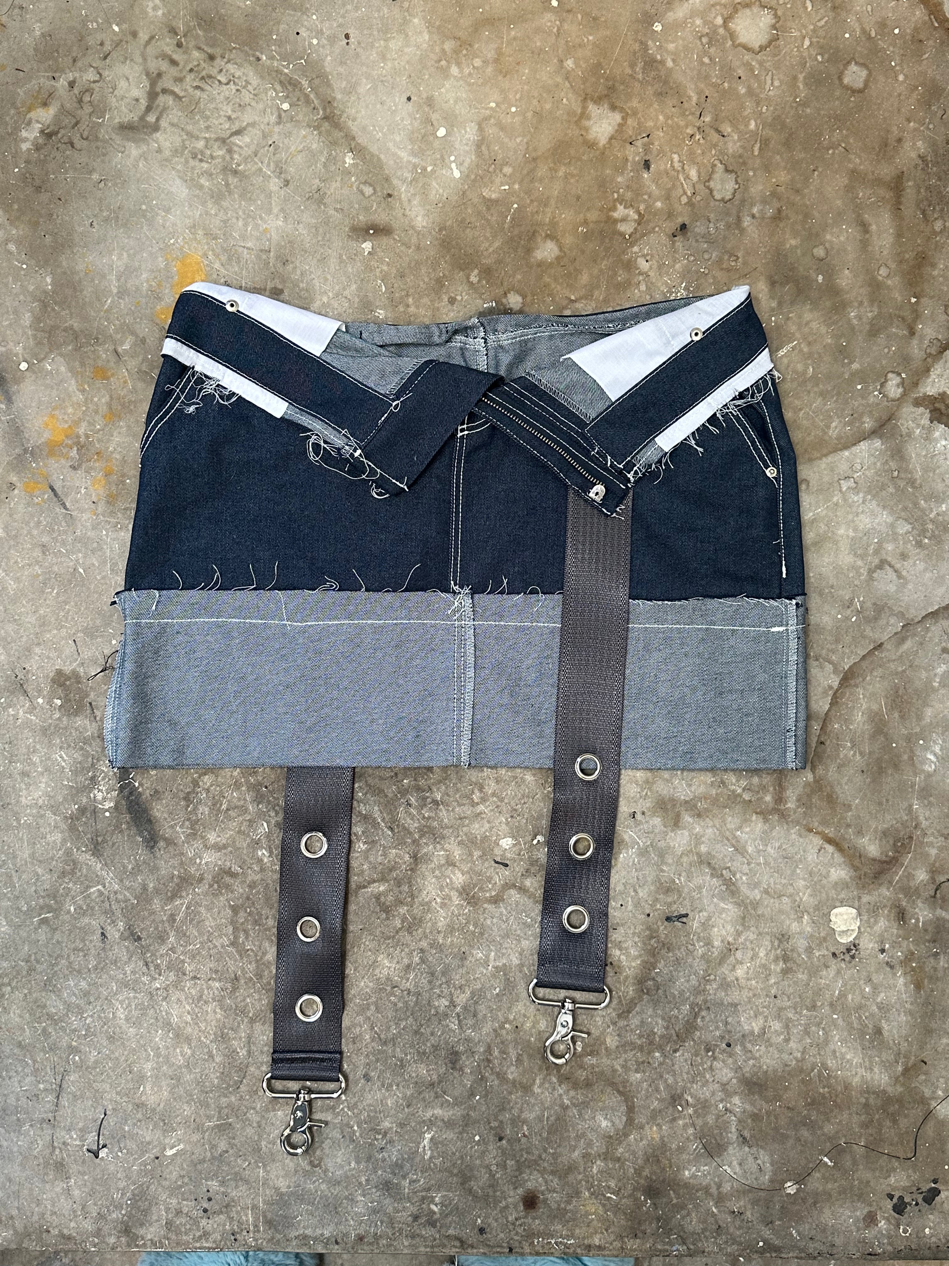 Navy Strap Skirt
