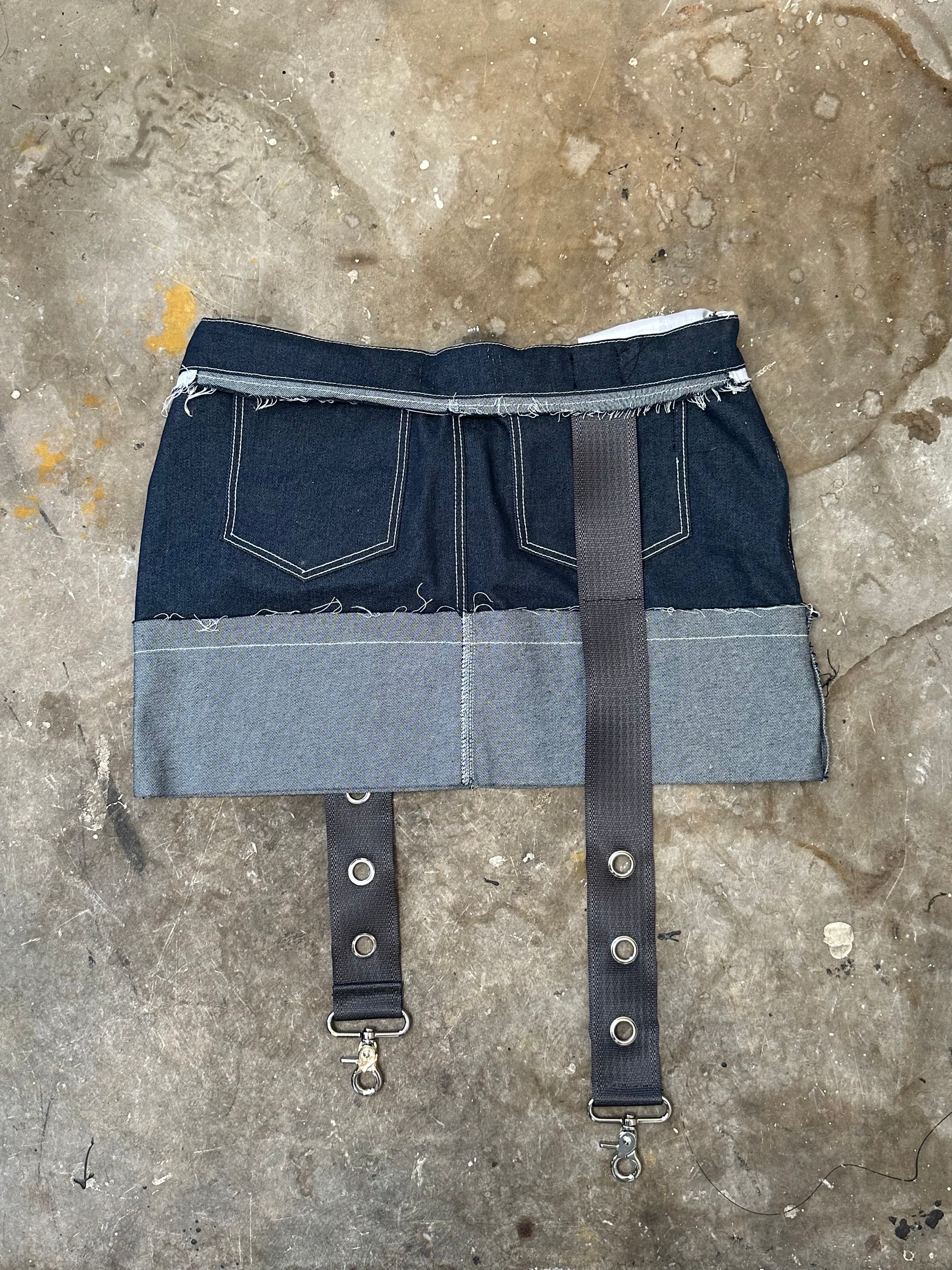 Navy Strap Skirt