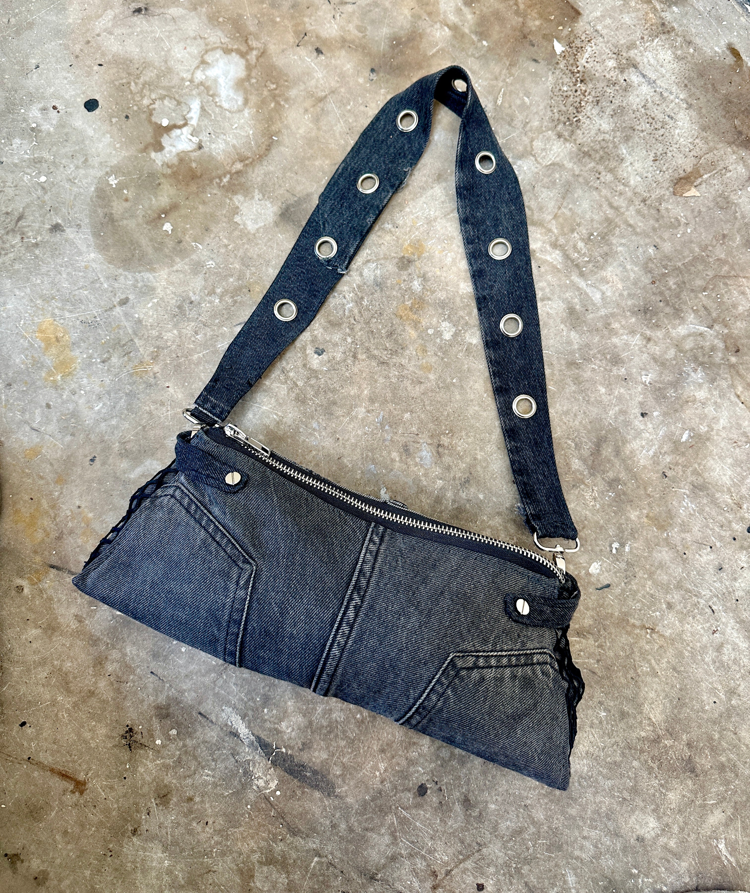 Charcoal Denim Bag