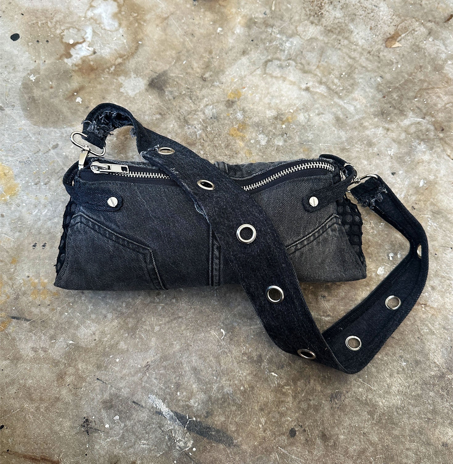 Charcoal Denim Bag
