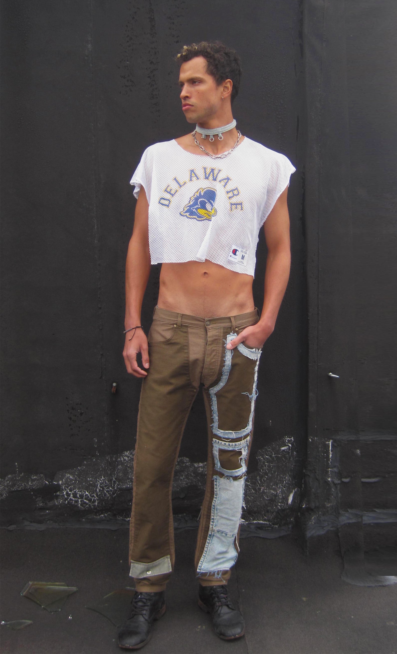 Denim Patchwork Pant