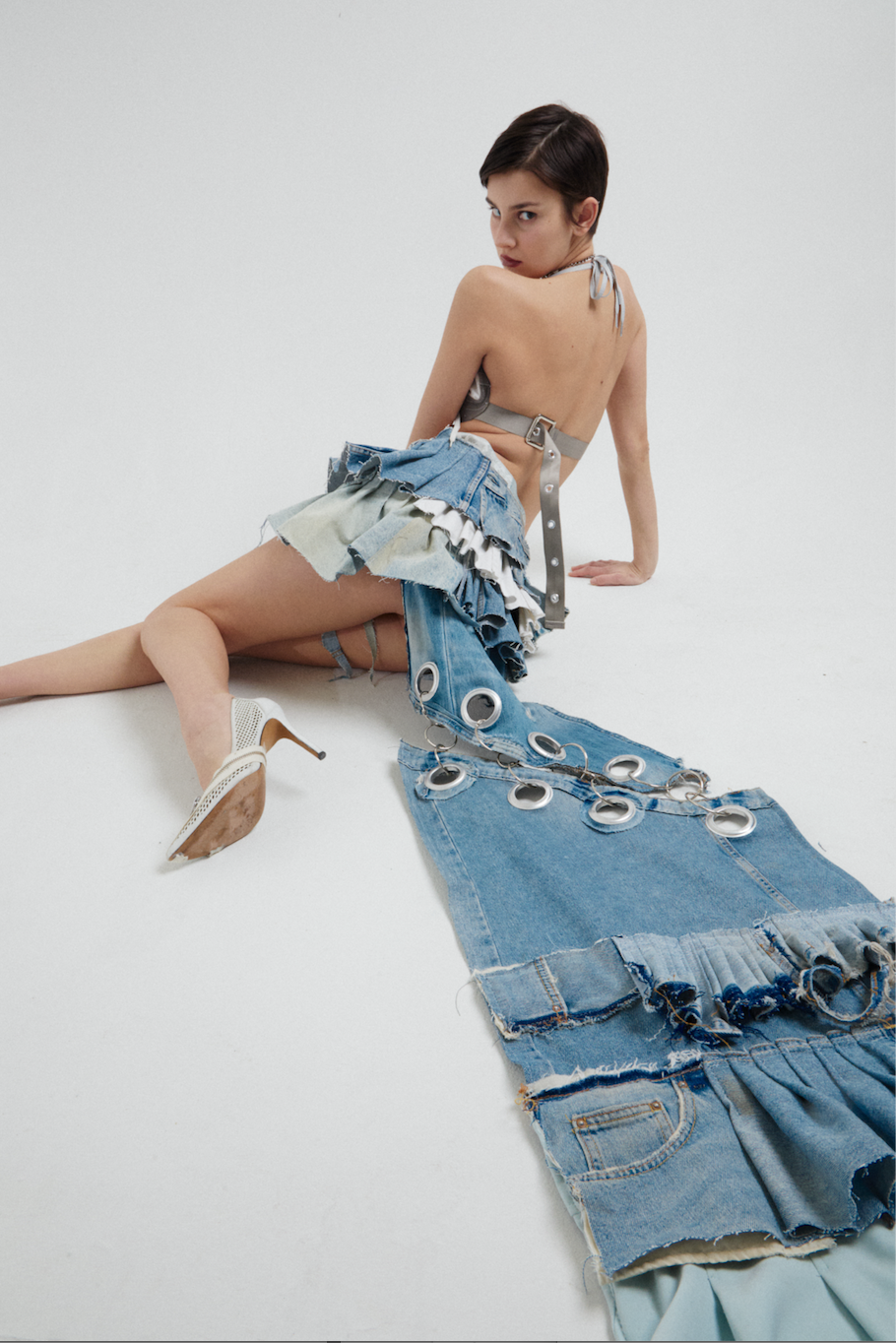 Denim Descent Skirt