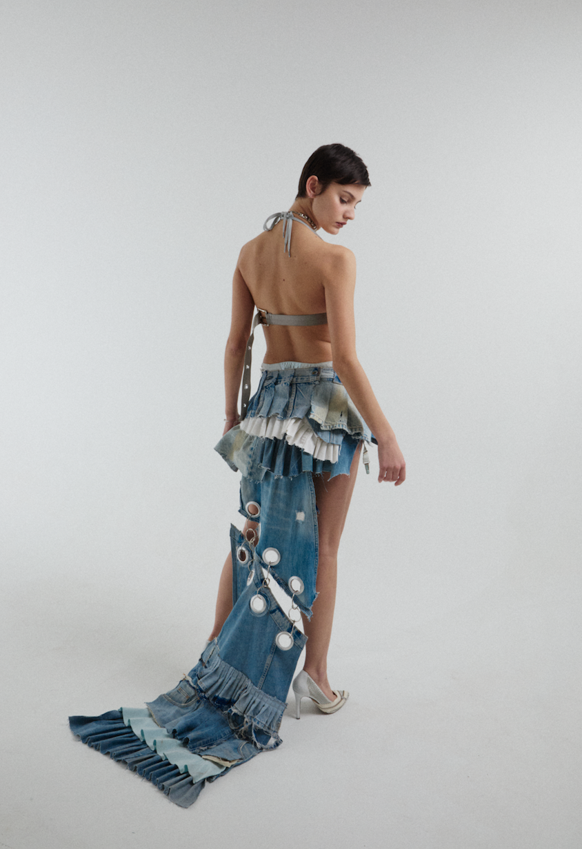 Denim Descent Skirt