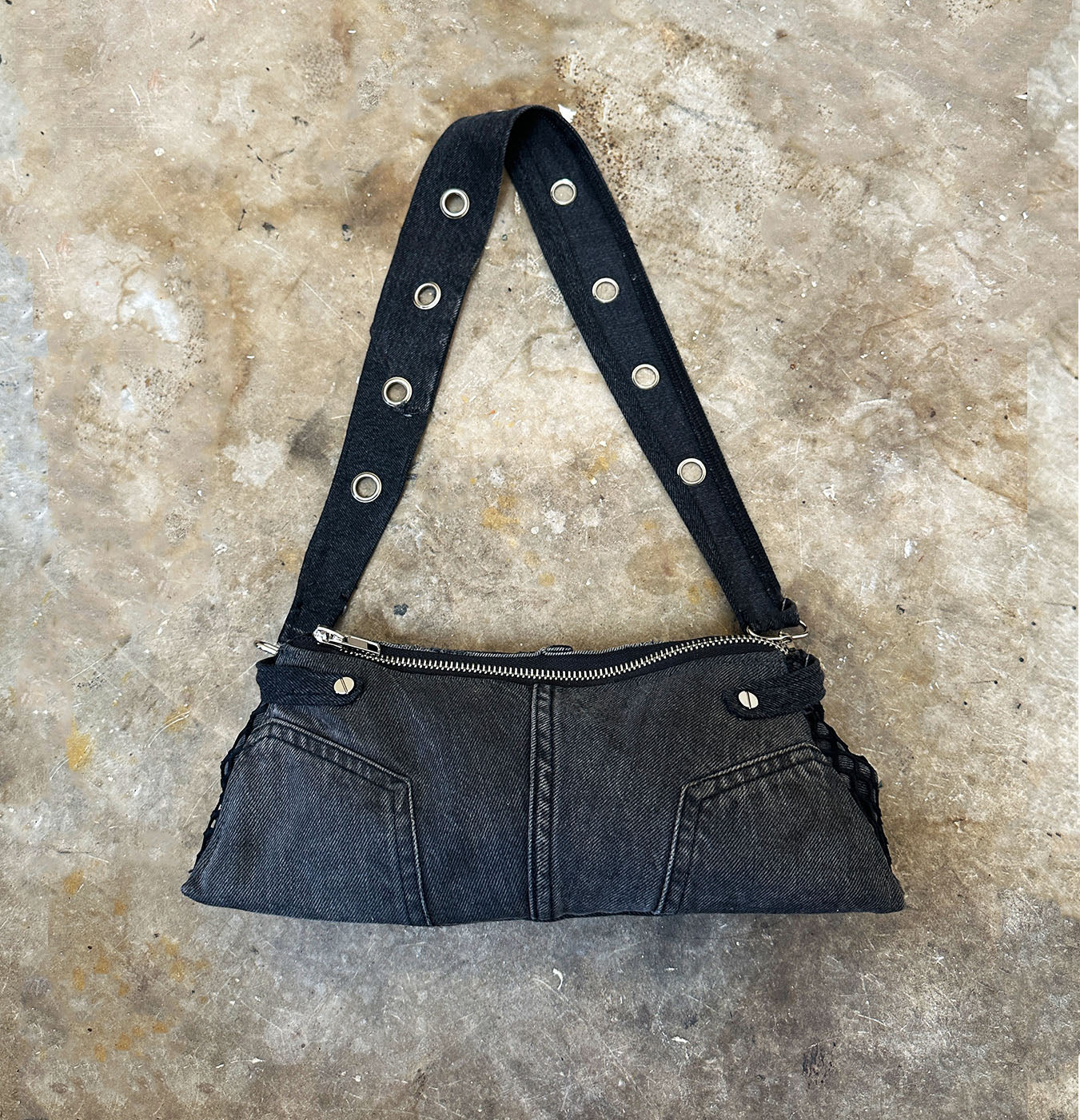 Charcoal Denim Bag